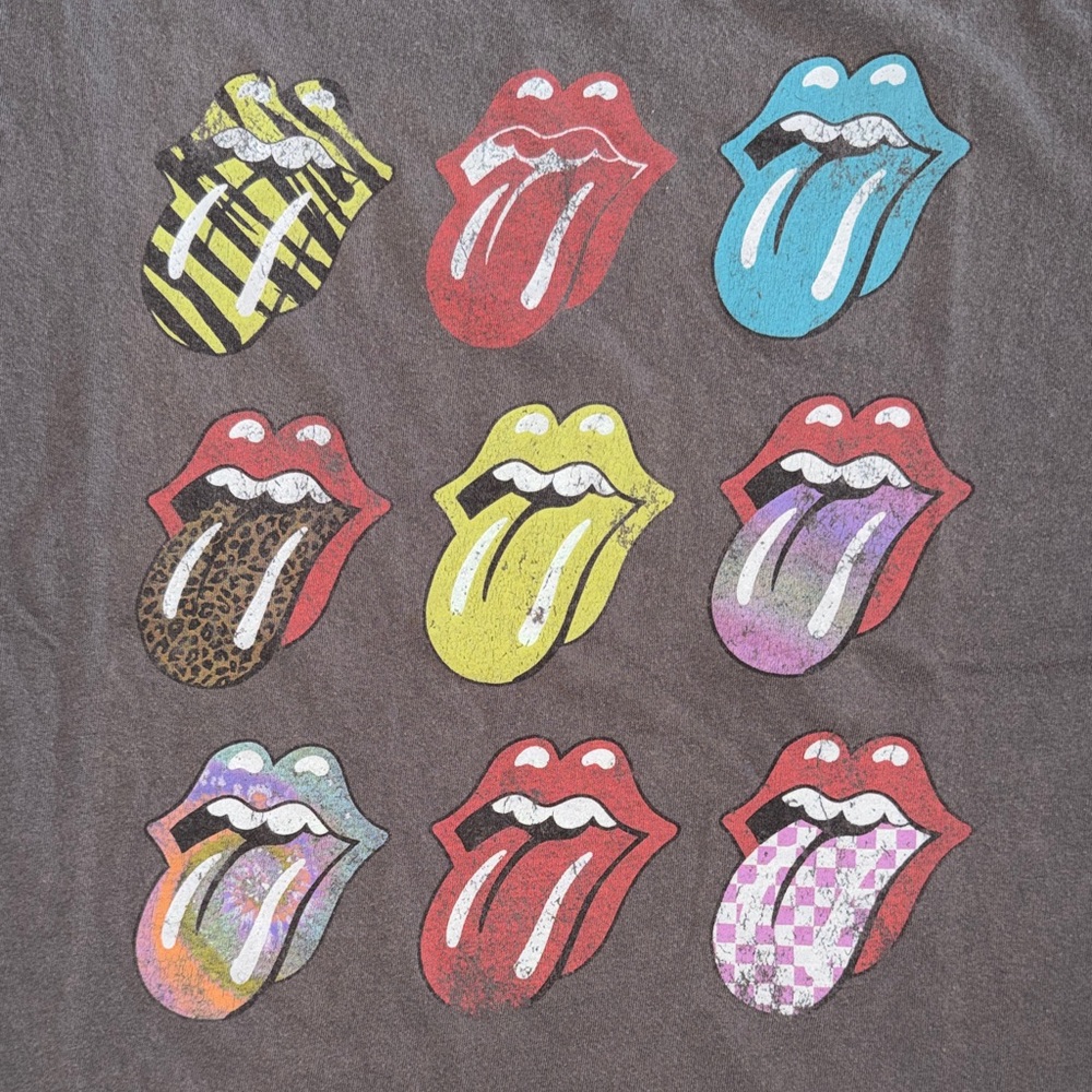 Rolling Stones Graphic Tongue Print T‑Shirt — Multicolor vintage band t-shirt